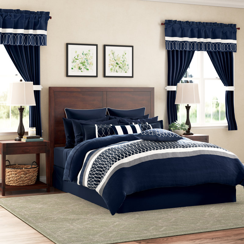 Alcott Hill® Meredith Striped 24 Piece Comforter Bed-in-a-bag & Reviews